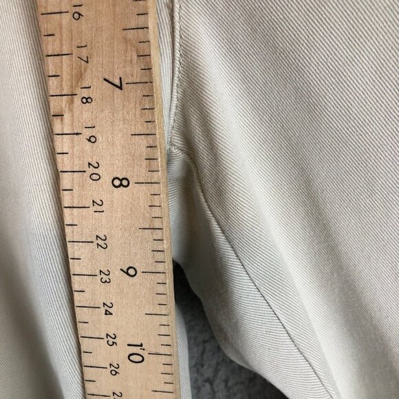 VTG Abercrombie & Fitch Flare wide leg low rise beige khaki pants Size 4 Y2K - Picture 10 of 10